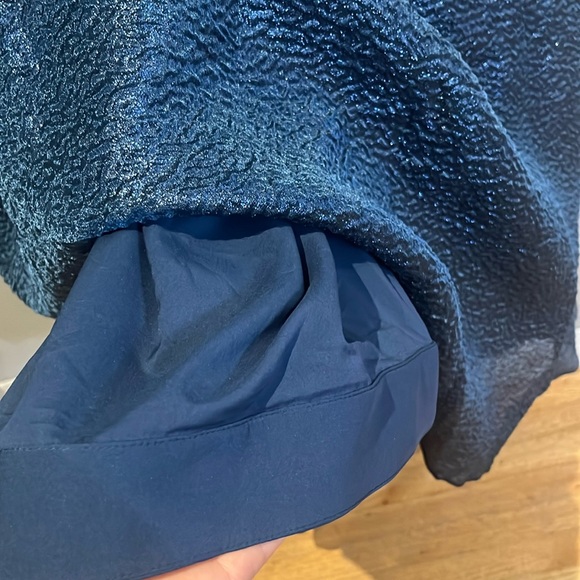 Theia Edith One-Shoulder High-Low Jacquard Gown - Picture 16 of 17